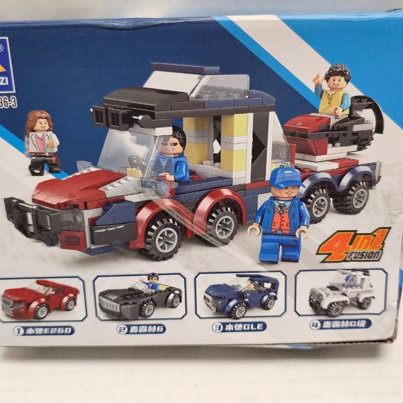 Kazi Racing Speed Blue Car Japan 4 in 1 Fusion Building Figure Model KY6096-3 - Picture 6 of 9